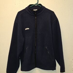 CCM Men's Navy Blue Zip-up Fleece (Medium)